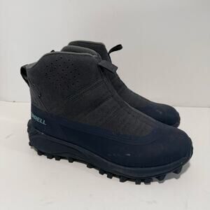 Merrell Women's Snowdrift Boot Waterproof Navy Gray Zip Ankle 9.5